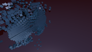PhysX scene with 402 Cubes (~4800 Primitives)ExplosionRender time: 30minutes
