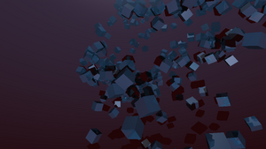 PhysX scene with 482 Cubes (~5800 Primitives)Cube rain (different scene setup)Render time: 35minutes